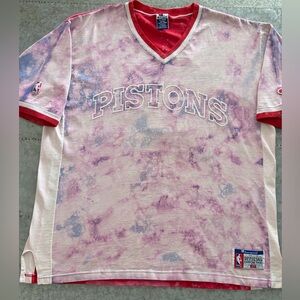 Detroit Pistons, NBA Official Shooting Shirt, Champion, 90s Era, Size XL